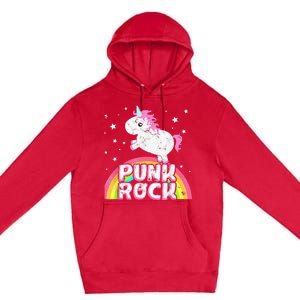 Funny Ironic Cool Unicorn Punk Rock Rap Music Festival Premium Pullover Hoodie