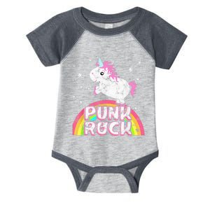 Funny Ironic Cool Unicorn Punk Rock Rap Music Festival Infant Baby Jersey Bodysuit