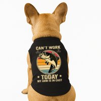 Fisherman, I can't work today my arm is in a cast, Funny Doggie Tank