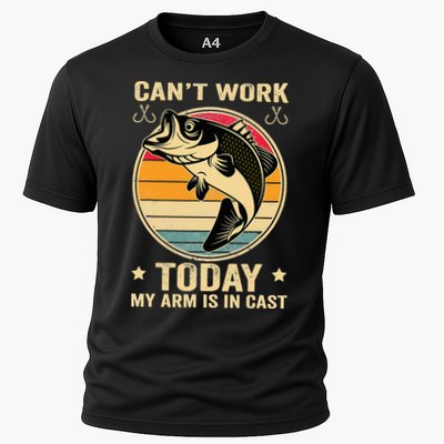 Fisherman, I can't work today my arm is in a cast, Funny Performance Shirt
