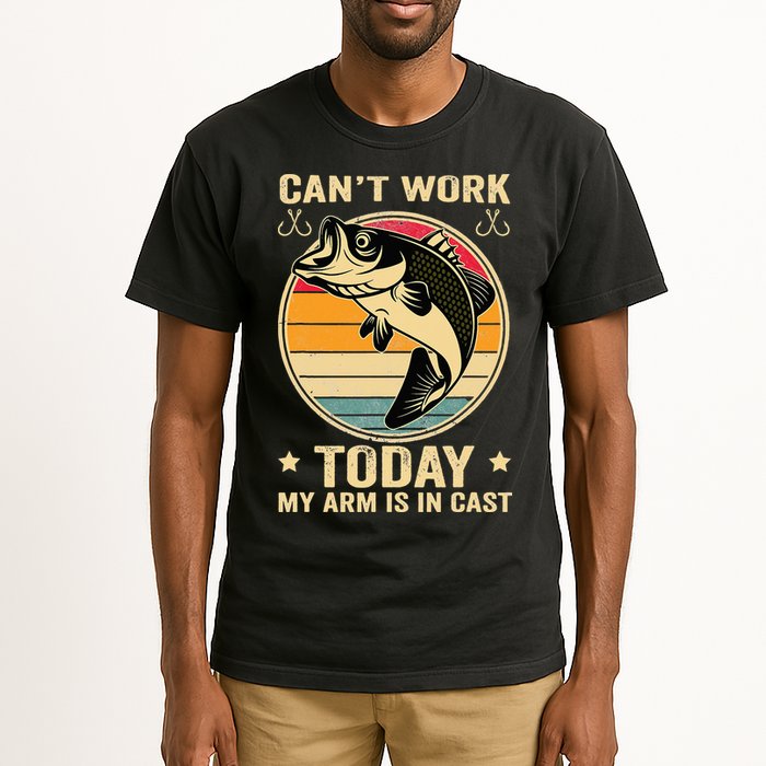 Fisherman, I can't work today my arm is in a cast, Funny Tall T-Shirt
