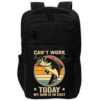 Fisherman, I can't work today my arm is in a cast, Funny Impact Tech Backpack