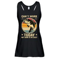 Fisherman, I can't work today my arm is in a cast, Funny Ladies Essential Flowy Tank
