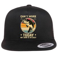 Fisherman, I can't work today my arm is in a cast, Funny Flatbill Hat