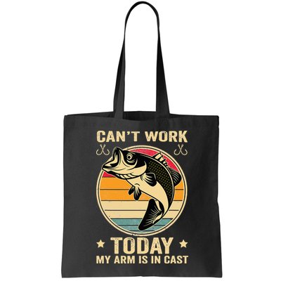 Fisherman, I can't work today my arm is in a cast, Funny Bag