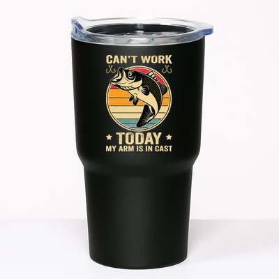 Fisherman, I can't work today my arm is in a cast, Funny Tumbler