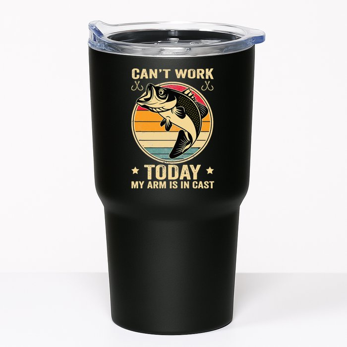 Fisherman, I can't work today my arm is in a cast, Funny Tumbler