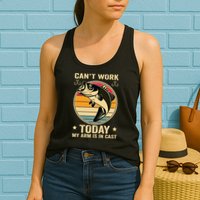 Fisherman, I can't work today my arm is in a cast, Funny Womens Tank Top