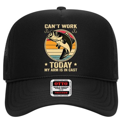 Fisherman, I can't work today my arm is in a cast, Funny Trucker Hat