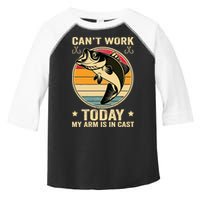 Fisherman, I can't work today my arm is in a cast, Funny Toddler Fine Jersey T-Shirt