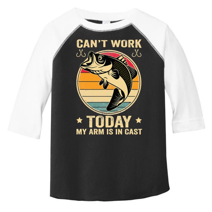 Fisherman, I can't work today my arm is in a cast, Funny Toddler Fine Jersey T-Shirt