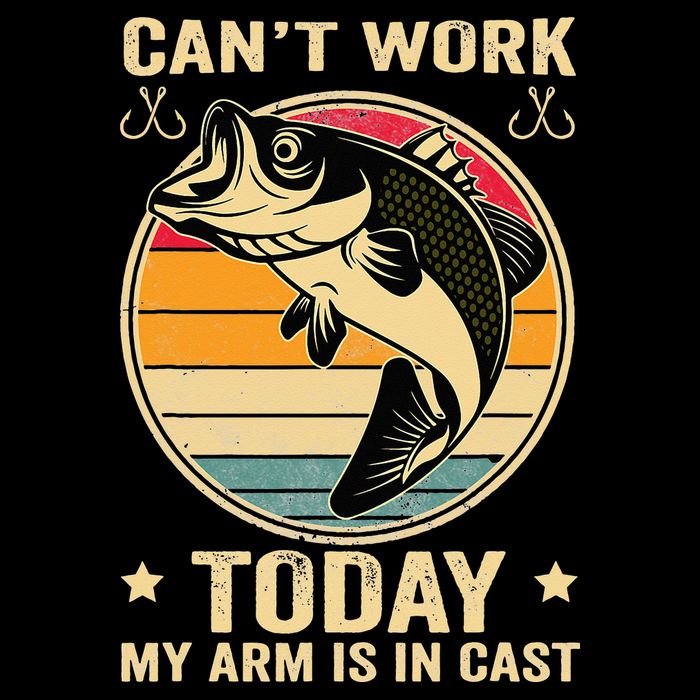 Fisherman, I can't work today my arm is in a cast, Funny Tank Top
