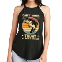 Fisherman, I can't work today my arm is in a cast, Funny Women's Perfect Tri Rocker Tank