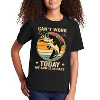 Fisherman, I can't work today my arm is in a cast, Funny Kids T-Shirt