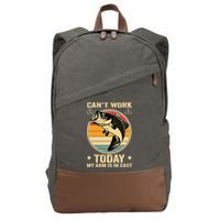 Fisherman, I can't work today my arm is in a cast, Funny Cotton Canvas Backpack