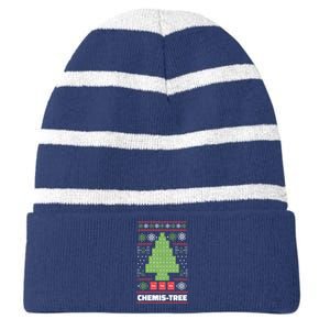 Funny Inappropriate Christmas And Happy New Year Striped Beanie with Solid Band