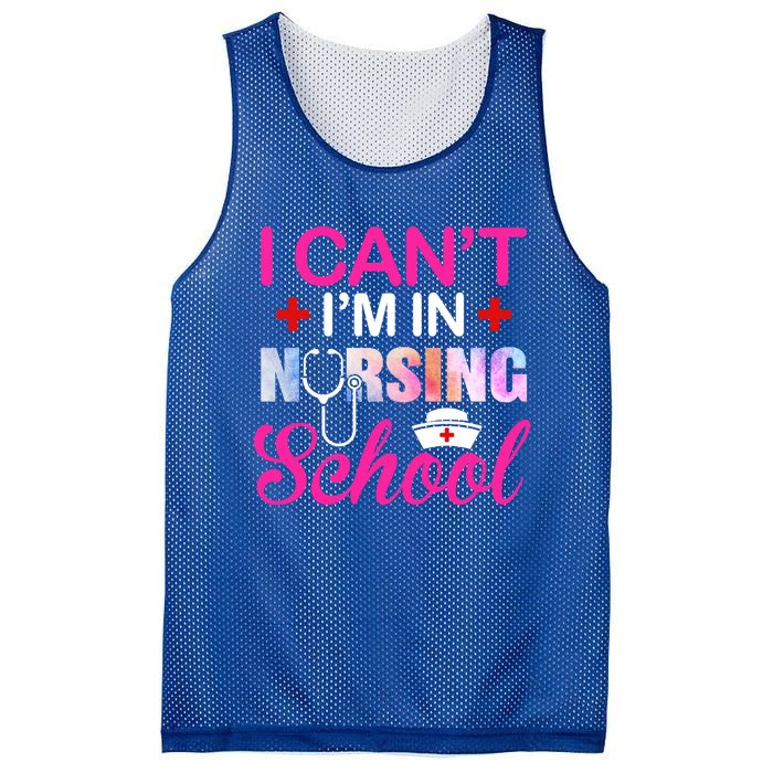 Funny I Can't I'm In Nursing School Nurse Student Gift Ideas Meaningful Gift Mesh Reversible Basketball Jersey Tank