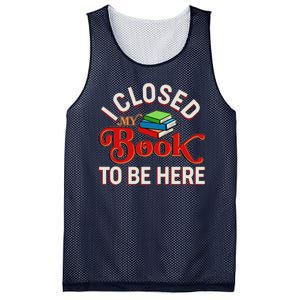 Funny I Closed My Book To Be Here Reading Fan Mesh Reversible Basketball Jersey Tank