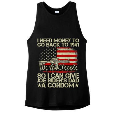 Funny I Can Give Joe BidenS Dad A Condom Ladies PosiCharge Tri-Blend Wicking Tank