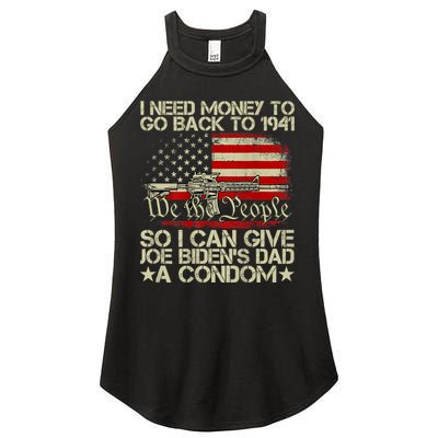 Funny I Can Give Joe BidenS Dad A Condom Women's Perfect Tri Rocker Tank