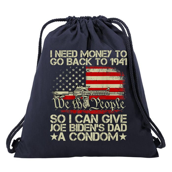 Funny I Can Give Joe BidenS Dad A Condom Drawstring Bag