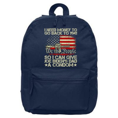 Funny I Can Give Joe BidenS Dad A Condom 16 in Basic Backpack