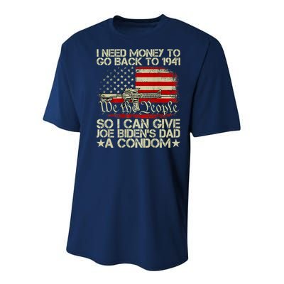 Funny I Can Give Joe BidenS Dad A Condom Youth Performance Sprint T-Shirt