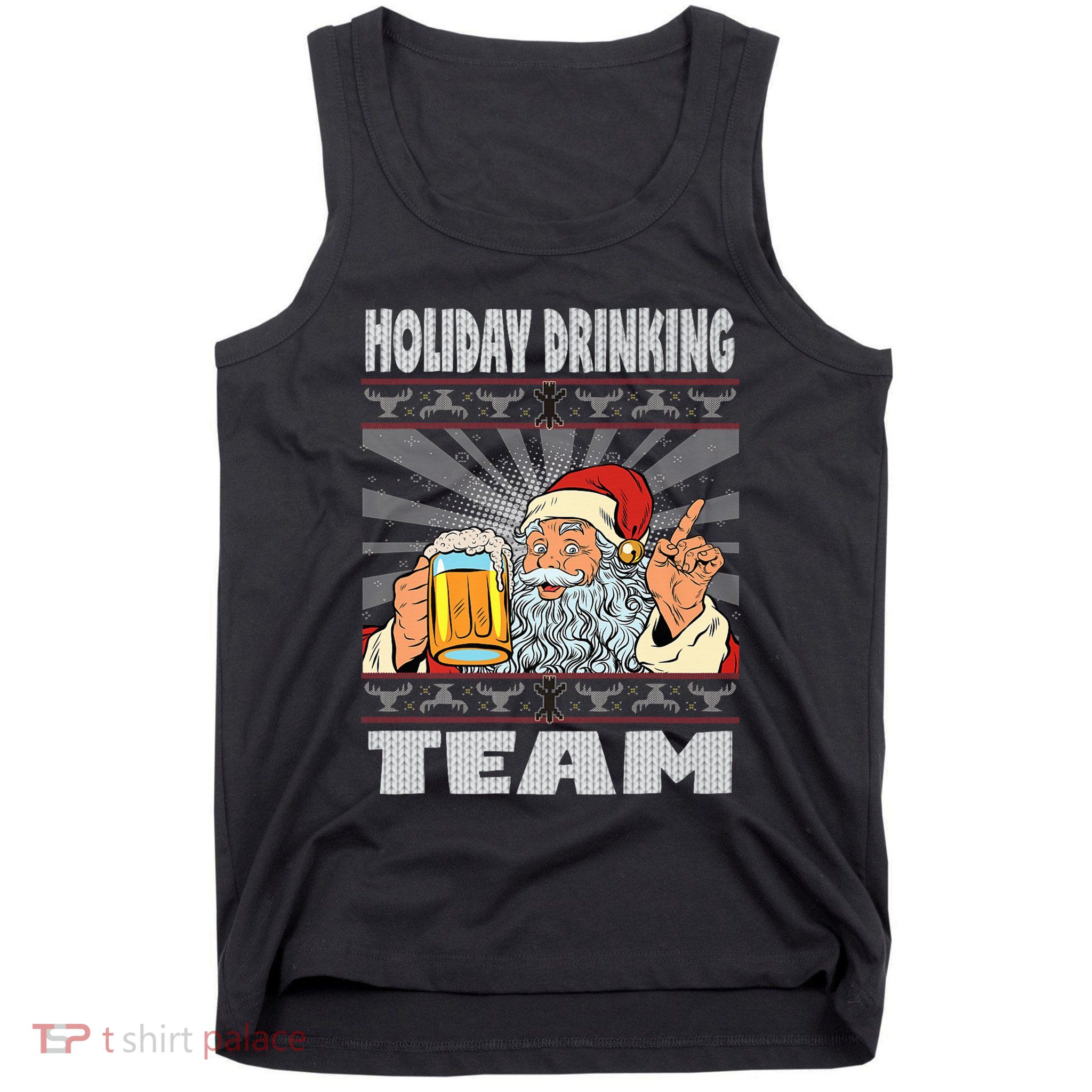 Funny Inappropriate Christmas And Holiday Drinking Team Tank Top