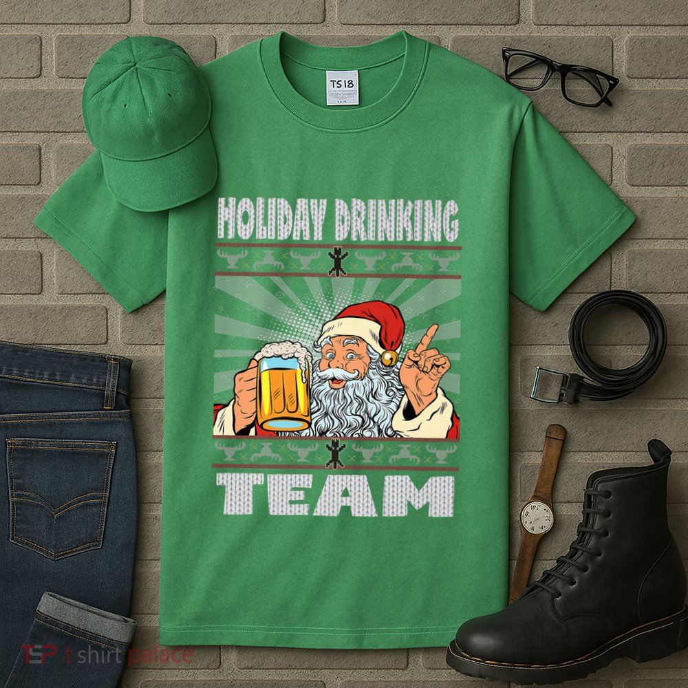 Funny Inappropriate Christmas And Holiday Drinking Team Tall T-Shirt