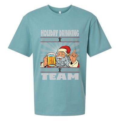 Funny Inappropriate Christmas And Holiday Drinking Team Sueded Cloud Jersey T-Shirt