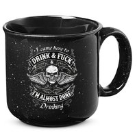 Funny I Came Here To Drink And Fuck I'm Almost Done Drinking 15oz Campfire Ceramic Mug