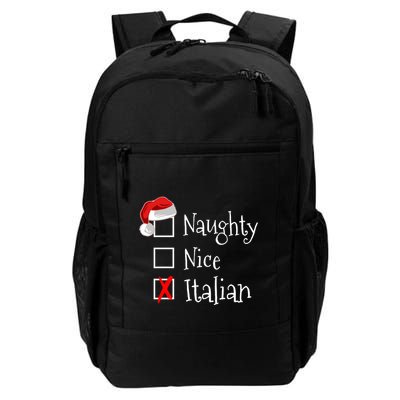 Funny Italian Christmas Gift Buon Natale Naughty Nice Backpack
