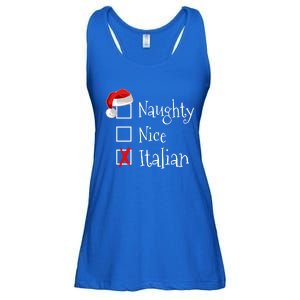 Funny Italian Christmas Gift Buon Natale Naughty Nice Ladies Essential Flowy Tank