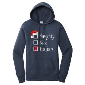 Funny Italian Christmas Gift Buon Natale Naughty Nice Women's Pullover Hoodie