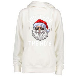 Funny Inappropriate Christmas Santa I Do It For The Hos Cute Gift Womens Funnel Neck Pullover Hood