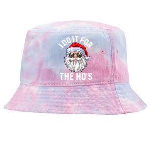 Funny Inappropriate Christmas Santa I Do It For The Hos Cute Gift Tie-Dyed Bucket Hat