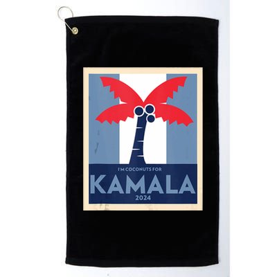 Funny IM Coconuts For Kamala Meme 2024 President Election Platinum Collection Golf Towel