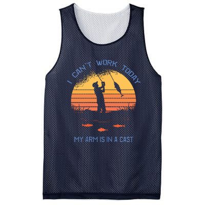 Fisherman I Can't Work Today My Arm Is In A Cast Mesh Reversible Basketball Jersey Tank