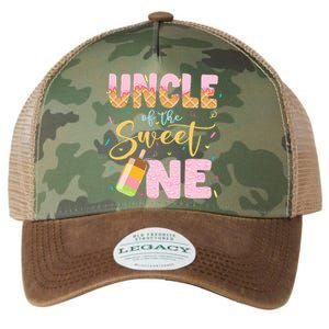 Funny Ice Cream Lover Sweetie  Uncle Of The Sweet One Legacy Tie Dye Trucker Hat