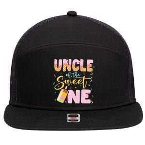 Funny Ice Cream Lover Sweetie  Uncle Of The Sweet One 7 Panel Mesh Trucker Snapback Hat