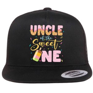 Funny Ice Cream Lover Sweetie  Uncle Of The Sweet One Flat Bill Trucker Hat