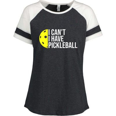 Funny I Cant I Have Pickleball For Pickleball Lovers Gift Ideas For Player Enza Ladies Jersey Colorblock Tee