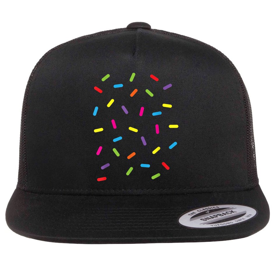 Funny Ice Cream Sprinkles Gift Halloween Costume Easy Gift Flat Bill Trucker Hat