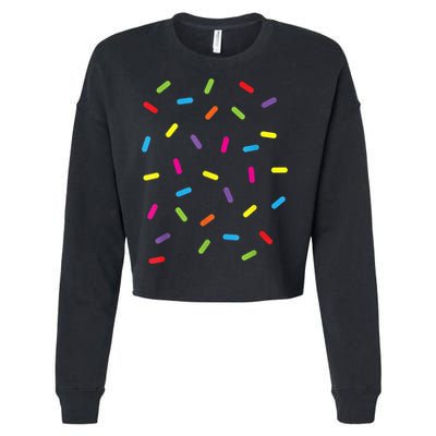 Funny Ice Cream Sprinkles Gift Halloween Costume Easy Gift Cropped Pullover Crew