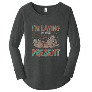 Funny Inappropriate Christmas Women Women's Perfect Tri Tunic Long Sleeve Shirt