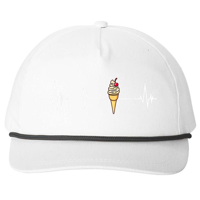 Funny Ice Cream Ice Cream Lover Gift Ice Cream Snapback Five-Panel Rope Hat