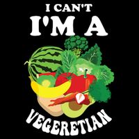 Funny I Cant Im A Vegetarian Sayings Vegetable Graphic Cooling Performance Crew T-Shirt