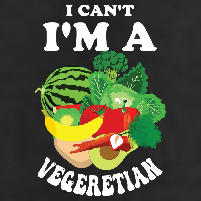 Funny I Cant Im A Vegetarian Sayings Vegetable Graphic Adult Drive Performance Visor