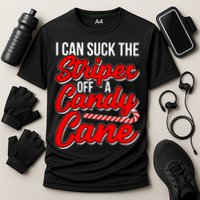 Funny I Can Suck The Stripes Off A Candy Cane Naughty Xmas Gift Cooling Performance Crew T-Shirt