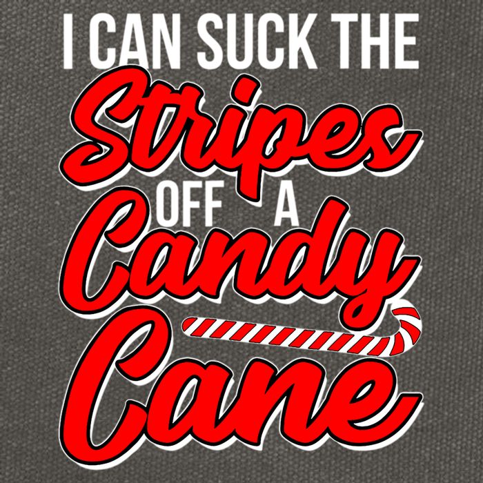 Funny I Can Suck The Stripes Off A Candy Cane Naughty Xmas Gift Cotton Canvas Backpack